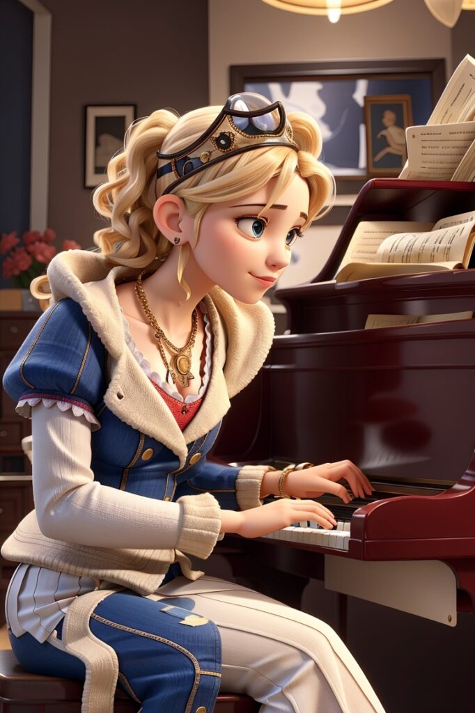 3D_Animation_Style_Madonna_on_piano_1