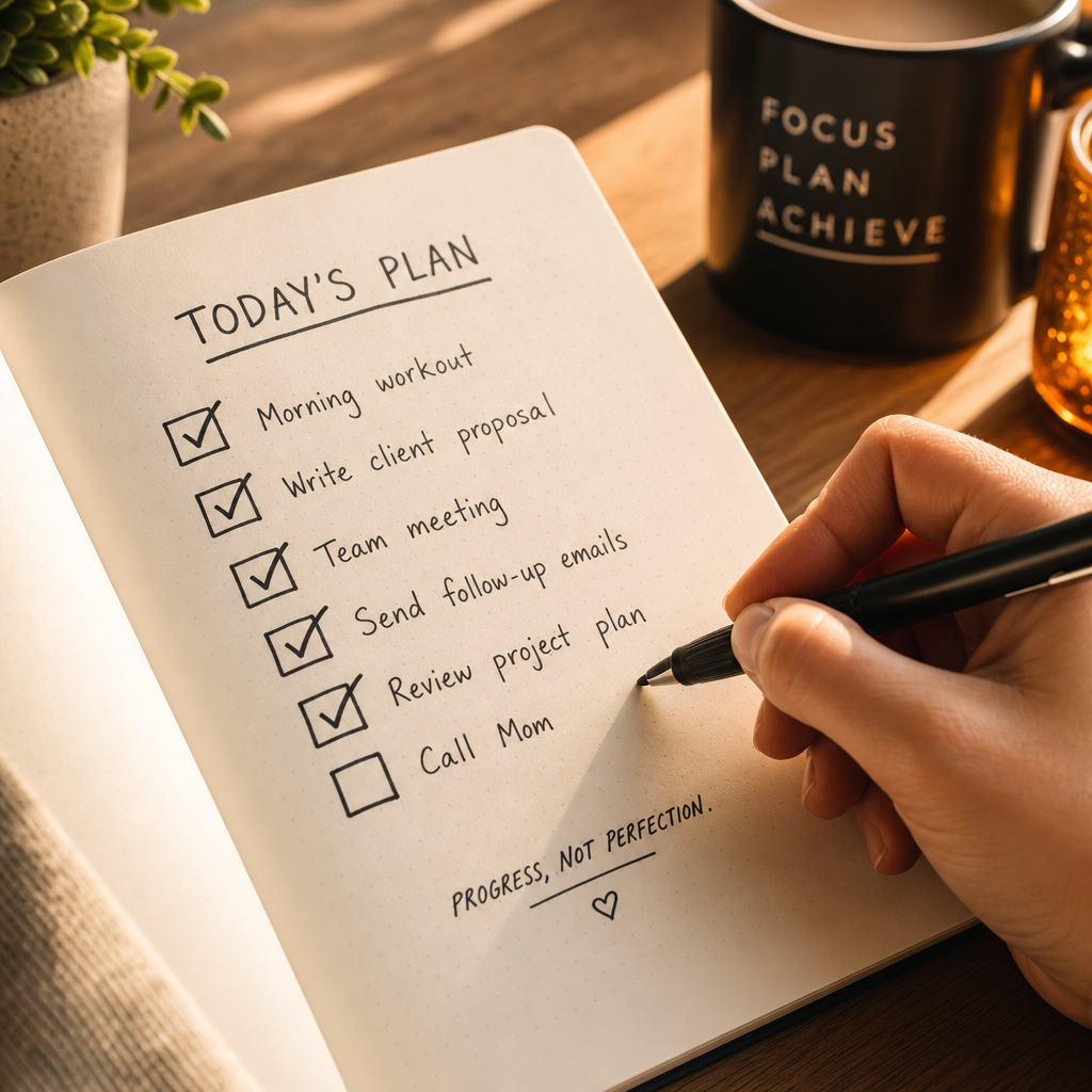 Checklist with items checked off